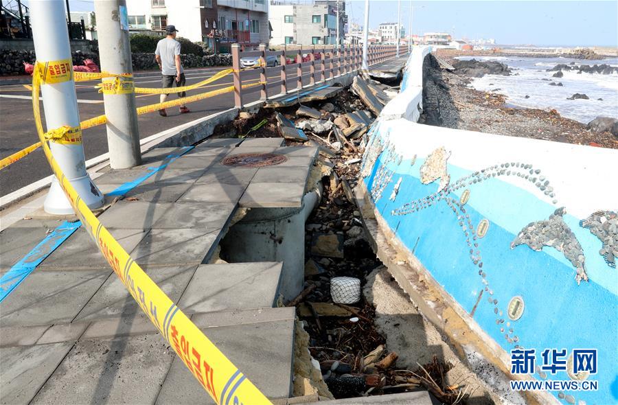 （國際）（2）超強(qiáng)臺風(fēng)“美莎克”過境韓國致1死1傷